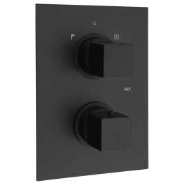 DIMY Robinet de douche thermostatique en béton, 2 voies, noir