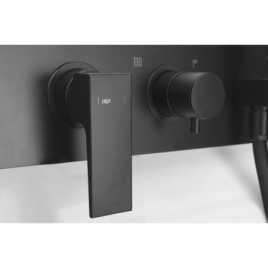 DIMY Mélangeur de douche en béton Tap inc Shower Handset, 2 voies, noir