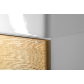 MEDIENA Vanity Unit 77x50,5x49cm, blanc mat/oak naturel