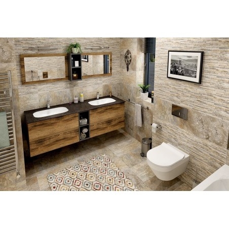 TREOS Vanity Unit 75x53x50,5cm, noir mat