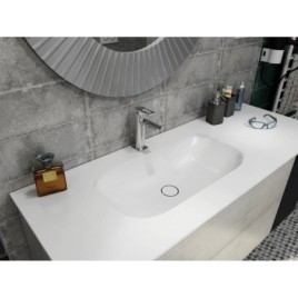 TREOS Vanity Unité 110x53x50,5cm, blanc mat