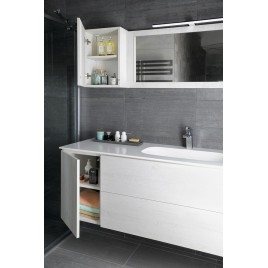 TREOS armoire de porte supérieure 35x50x22cm, droite/gauche, noir mat