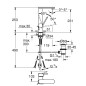 Grohe Plus - Mitigeur de lavabo L avec vidage et bec extractible, chrome 23843003