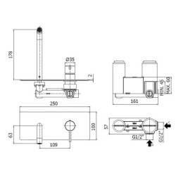 Paffoni Light - Mitigeur encastré avec corps, chrome LIG105CR