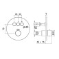 Paffoni Compact Box - Mitigeur thermostatique encastré, pour 3 sorties, noir mat CPT019NO Paffoni Compact Box - Mitigeur thermostatique encastré, pour 3 sorties, noir mat CPT019NO