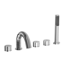 Paffoni Jo - Mitigeur sur le bord de la baignoire, installation de 5 trous, avec corps, chrome JO044CR