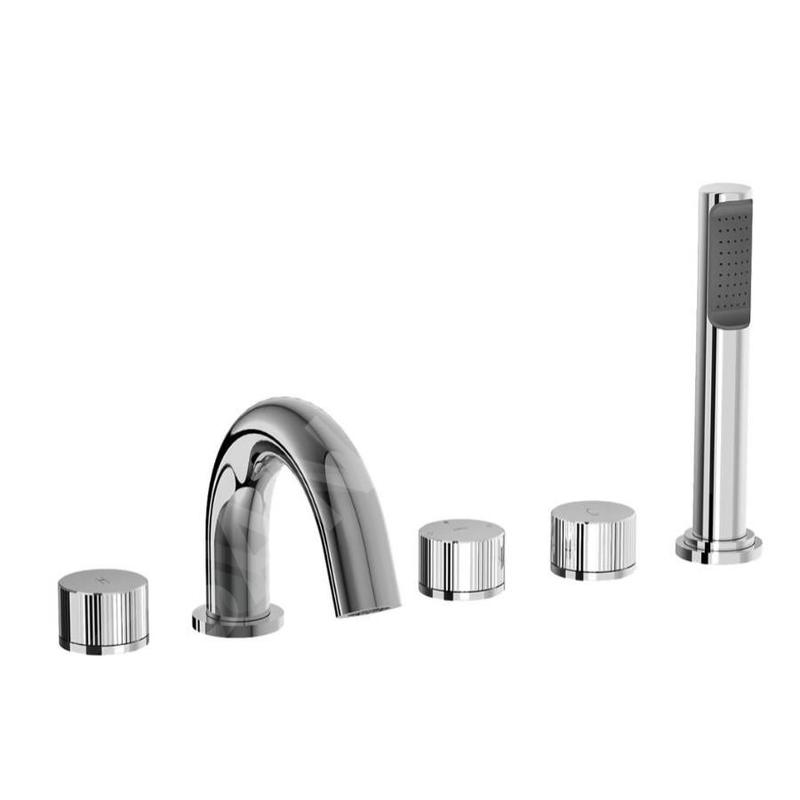 Paffoni Jo - Mitigeur sur le bord de la baignoire, installation de 5 trous, avec corps, chrome JO044CR