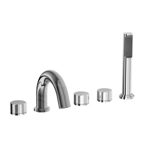 Paffoni Jo - Mitigeur sur le bord de la baignoire, installation de 5 trous, avec corps, chrome JO044CR