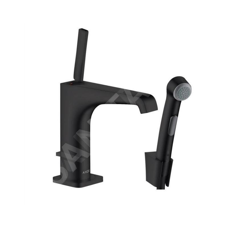 Axor Citterio E - Mitigeur de lavabo avec douchette de bidet, noir mat 36130670