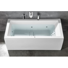 Baignoire hydromassante MARLENE HYDRO, 180x80x48cm, blanche