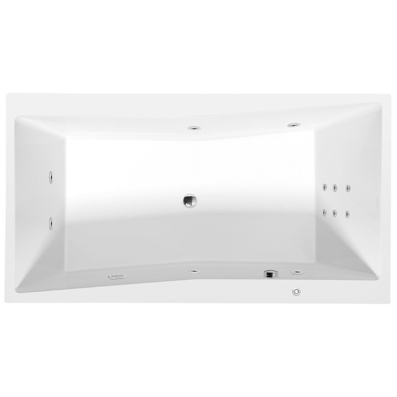 Baignoire hydromassante QUEST HYDRO, 180x100x49cm, blanche
