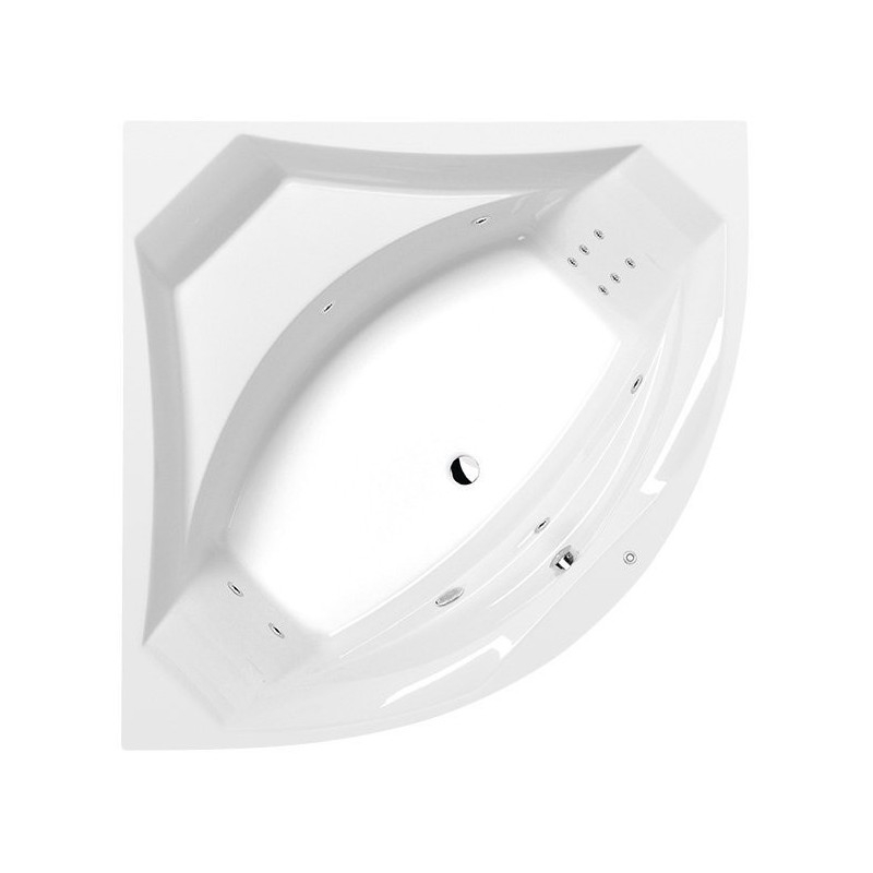 Hydromassage ROSANA HYDRO Baignoire, 140x140x49cm, blanc