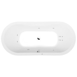 Bain d'hydromassage de VIVA O HYDRO, 185x80x47cm, blanc