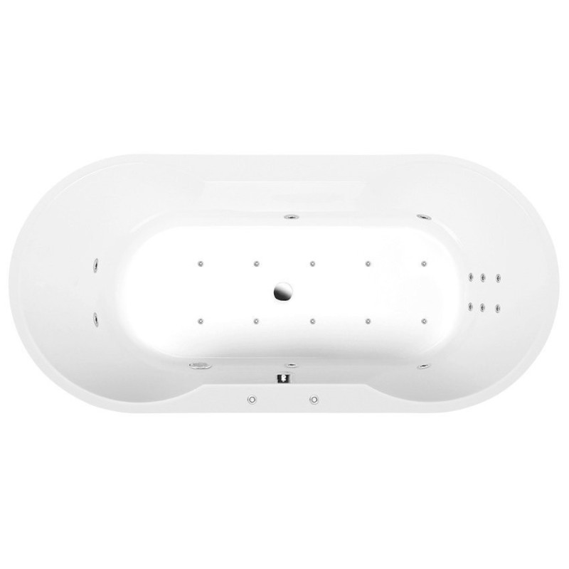 HYDRO-AIR hydromassage Bain, 180x85x49cm, blanc