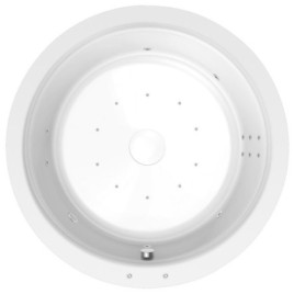 OBLO HYDRO-AIR hydromassage Baignoire, 165x48cm, blanc
