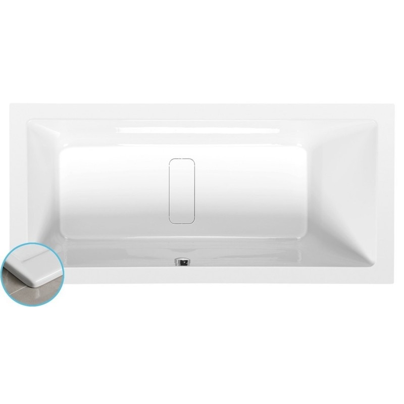 Baignoire rectangulaire MARLENE SLIM 170x80x48cm, blanche Baignoire rectangulaire MARLENE SLIM 170x80x48cm, blanche