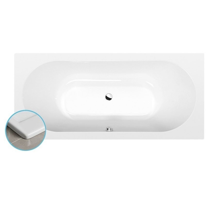 VIVA B SLIM Bain rectangulaire 185x80x47cm, blanc VIVA B SLIM Bain rectangulaire 185x80x47cm, blanc