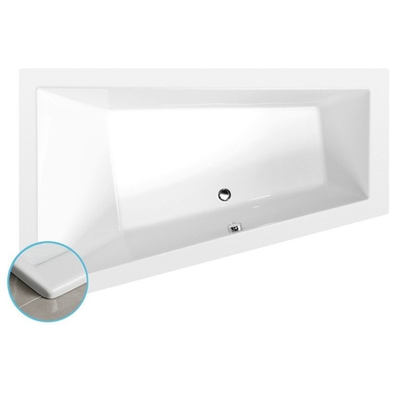 Baignoire asymétrique TRIANGL L SLIM 180x120x50cm, blanche Baignoire asymétrique TRIANGL L SLIM 180x120x50cm, blanche