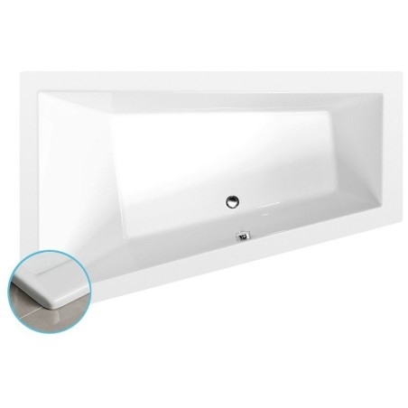 Baignoire asymétrique TRIANGL L SLIM 180x120x50cm, blanche