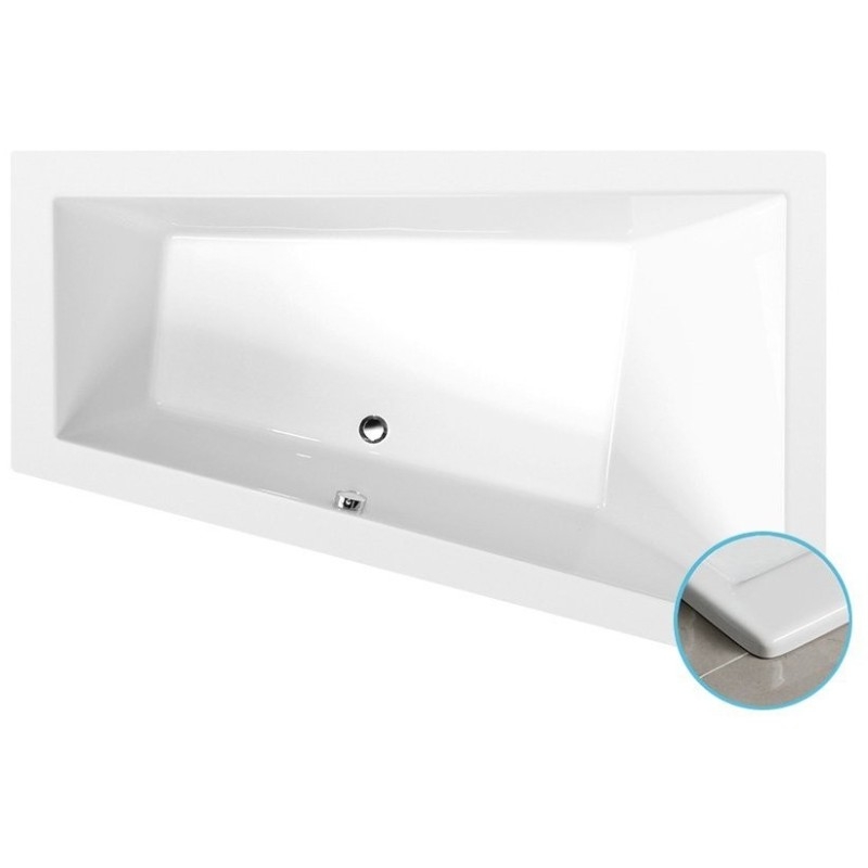 TRIANGL R SLIM Bain asymétrique 180x120x50cm, blanc TRIANGL R SLIM Bain asymétrique 180x120x50cm, blanc