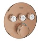 Grohe Grohtherm SmartControl - Mitigeur thermostatique encastré de douche, 3 sorties, Warm Sunset brossé 29121DL0