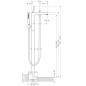 Axor Citterio - Mitigeur de baignoire à monter au sol, chrome 39451000