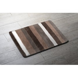 Matelas antidérapant 55x50cm , microfibre polyester/brun
