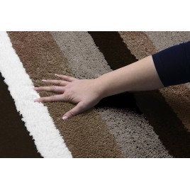 Matelas antidérapant 55x50cm , microfibre polyester/brun