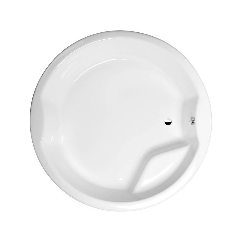 Bain rond ROYAL avec support. Cadre 172x172x49cm, Blanc Bain rond ROYAL avec support. Cadre 172x172x49cm, Blanc