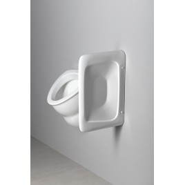 Séparateur urinaire céramique OLYMPOS 40x62cm, blanc