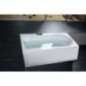 LISA Bain rectangulaire 150x70x47cm, Blanc LISA Bain rectangulaire 150x70x47cm, Blanc