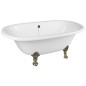 REGATA Freestanding Bath 175x85x61cm, Bronze Legs, White