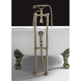 REGATA Freestanding Bath 175x85x61cm, Bronze Legs, White