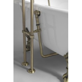 REGATA Freestanding Bath 175x85x61cm, Bronze Legs, White