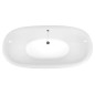 REGATA Freestanding Bath 175x85x61cm, Chrome Matt Legs, Blanc