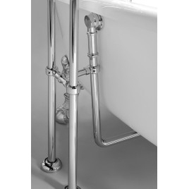 REGATA Freestanding Bath 175x85x61cm, Chrome Matt Legs, Blanc