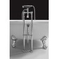 REGATA Freestanding Bath 175x85x61cm, Chrome Matt Legs, Blanc