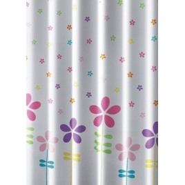 Rideau de douche 180x180cm, polyester, couleur fleur