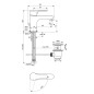Ideal Standard Alpha - Mitigeur de lavabo avec garniture de vidage BlueStart, chrome BC648AA