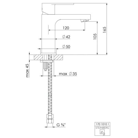 Steinberg 170 - Mitigeur de lavabo, chrome 170 1010 1