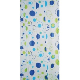 Rideau de douche 180x200cm, vinyle, bulles