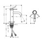 Hansgrohe Tecturis S - Mitigeur de lavabo, EcoSmart, bronze brossé 73311140