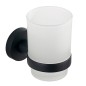 Titulaire SAMBA, verre glacé, mat noir