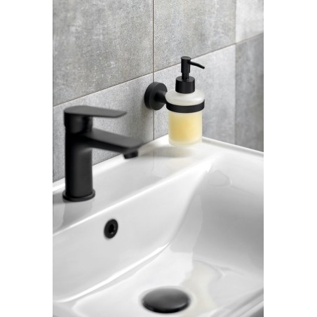 SAMBA distributeur de savon 150ml, verre glacé, mat noir