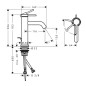 Hansgrohe Tecturis S - Mitigeur d'évier avec vidage, CoolStart, EcoSmart, bronze brossé 73314140
