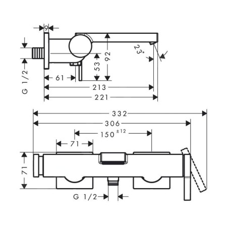 Hansgrohe Tecturis E - Mitigeur de baignoire, blanc mat 73420700