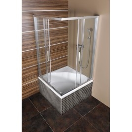 CARMEN Vitrine carrée 800x800x1650mm, verre clair