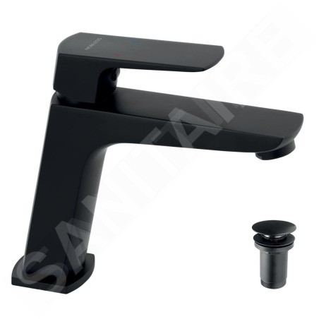 Novaservis Nobless Ego - Mitigeur de lavabo avec vidage, noir mat 43003,5