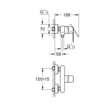 Grohe Get - Mitigeur de douche, chrome 32888000