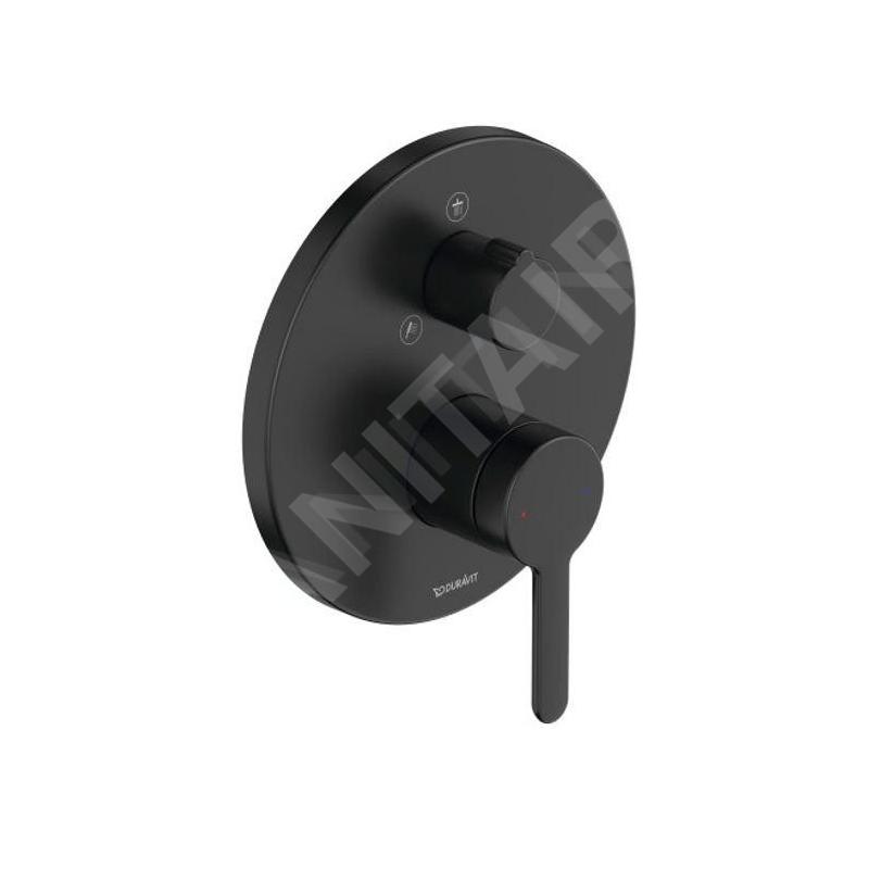 Duravit C.1 - Mitigeur de douche encastré, pour 2 sorties, noir mat C14210012046